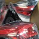 Outer and Inner Tail Lights Assembly Pair for 2016 2017 2018 Toyota Rav4 OE Factory Style Red Taillights Rear Back Brake Lamps Driver and Passenger Side,Chrome Housing Clear Lens