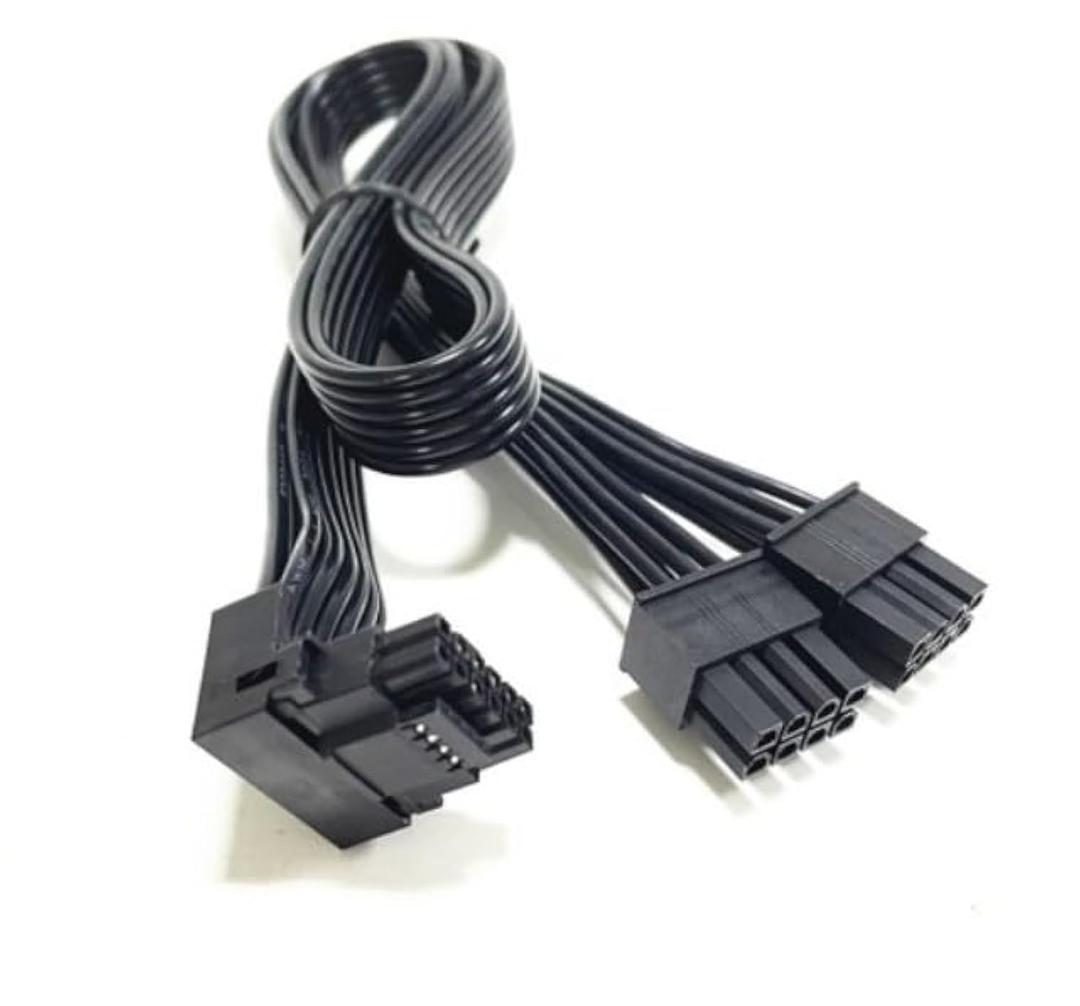 Angled 12VHPWR 600W PCIe 5.0 Dual 8 Pin to 16 Pin 12+4 Pin Power Cable for RTX 4090 4080 3090TI 4070Ti Graphics Card GPU, ONLY for Corsair Power Supply (Type A)