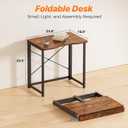 Huuger Folding Desk for Small Spaces, 23.6 Inch Foldable Computer Table, 16.5"D x 23.6"W