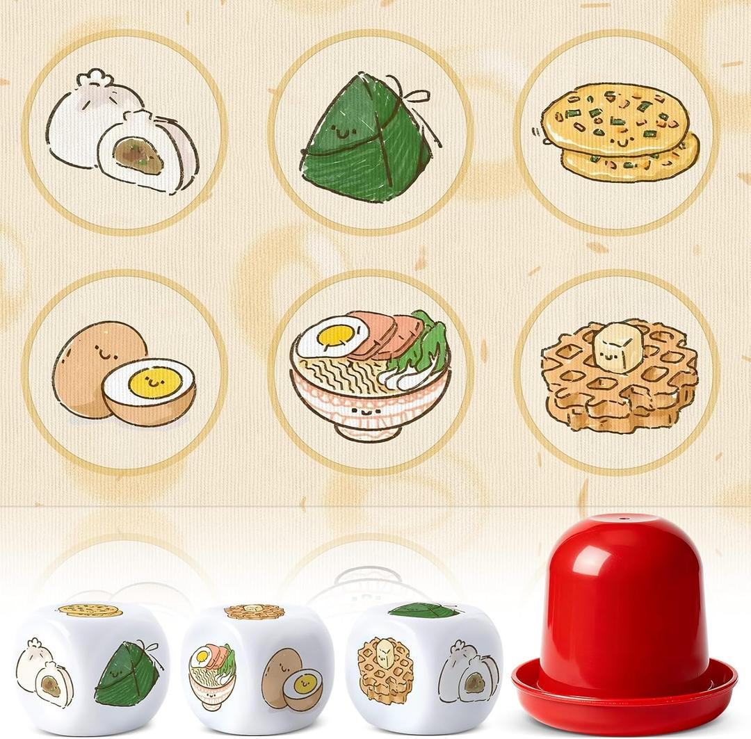 BAU Cua Ca Cop Dice Game Set with 15.7'' x 23.6'' Mat, 3 Gourd Fish Shrimp Crab Dice & Shaker, Adult Vietnamese Lunar New Year Table Game for Party Gatherings and Celebrations