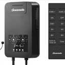 DEWENWILS 300W Low Voltage Landscape Transformer with 2 Zones, 120V AC to 15V DC, Low Voltage Transformer with Remote, Photocell Sensor & Timer, Outdoor Landscape Lighting for Spot Light Steplight