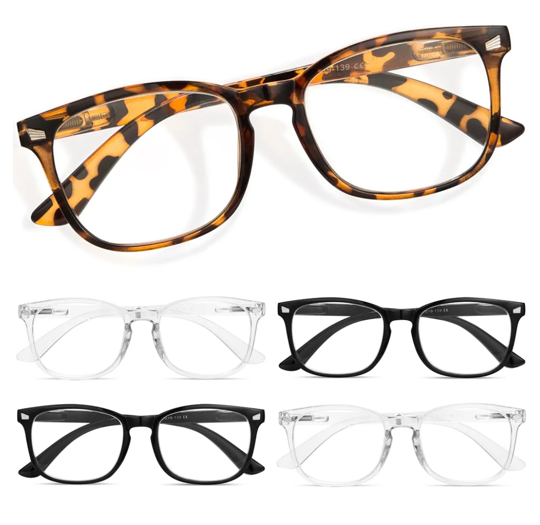 CCVOO Reading Glasses for Women/Men, Eyeglasses, Blue Light Readers for Women/Men, Computer Eye Glasses, Cheaters 1.25