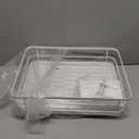 Kitsure Dish Drying Rack - Compact Dish Rack with Utensil Holder & Adjustable Water Outlet, Rust-Proof & Scratch-Resistant Drying Rack for Kitchen, 14.5" x 12.0" x 4.0", White