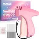 Stitch Gun for Clothes, Mini Stitchy Sewing Gun, Handheld Tagging Gun for Quick Clothing Fixer, Includes 6 Needles, 2000 Black Fasteners, 2000 White Fasteners (Rose Red/Pink)