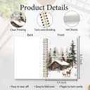 KTYHD Vintage Christmas Notebook Journal 5.5x8.3in, Winter Landscape Journal for Writing, Rustic Farmhouse Xmas Notebooks for Note Taking, Christmas Office Gifts Hardcover Spiral Notebook