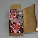 Syhood 4 Pcs 9 Mini Valentine Wreath for Front Door Small Valentine's Day Heart Wreath Decor for Kitchen Cabinet Porch Wall Window Chair(Heart Style)