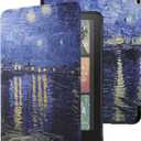 WALNEW Case for 7-Inch Kindle Paperwhite 12th Gen 2024 and Colorsoft Signature Edition, Premium PU Leather Protective Cover for Kindle Paperwhite, Auto Wake/Sleep (BLUENIGHT)