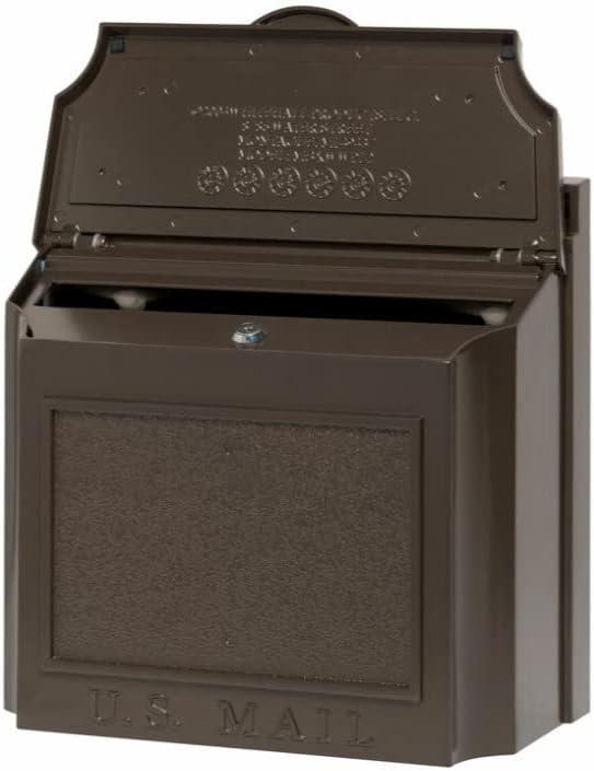 Whitehall Wall Mailbox - Locking - French Bronze,Extra Large