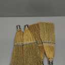 Suclain 4 Pcs 12 Inch Whisk Broom Hand Held Mini Corn Straw Whisk Broom Short Handle with Metal Hanger Halloween for Multi Surface Sweeping Small Hand Brush for Outdoor Car Porch Debris Dust Dirt