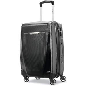 Samsonite Winfield 3 DLX Hardside Expandable Luggage with Spinners, Black, Carry-On 20-Inch