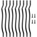 Akenow 61 Pack Metal Deck Spindles, 36"X1", Heavy Duty Railing, Wave Arc Baluster with Black Screws, Stylish for Outdoor Stair Porch