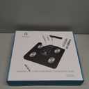 arboleaf Smart Scale for Body Weight, 8-Electrode Dual-Frequency BIA Bathroom Scale with 7-in-1 Display for BMI Body Fat Muscle Mass, Segmental Full Body Composition Analyzer, 50+ Metrics in App (12.2" x 12.2", Black)