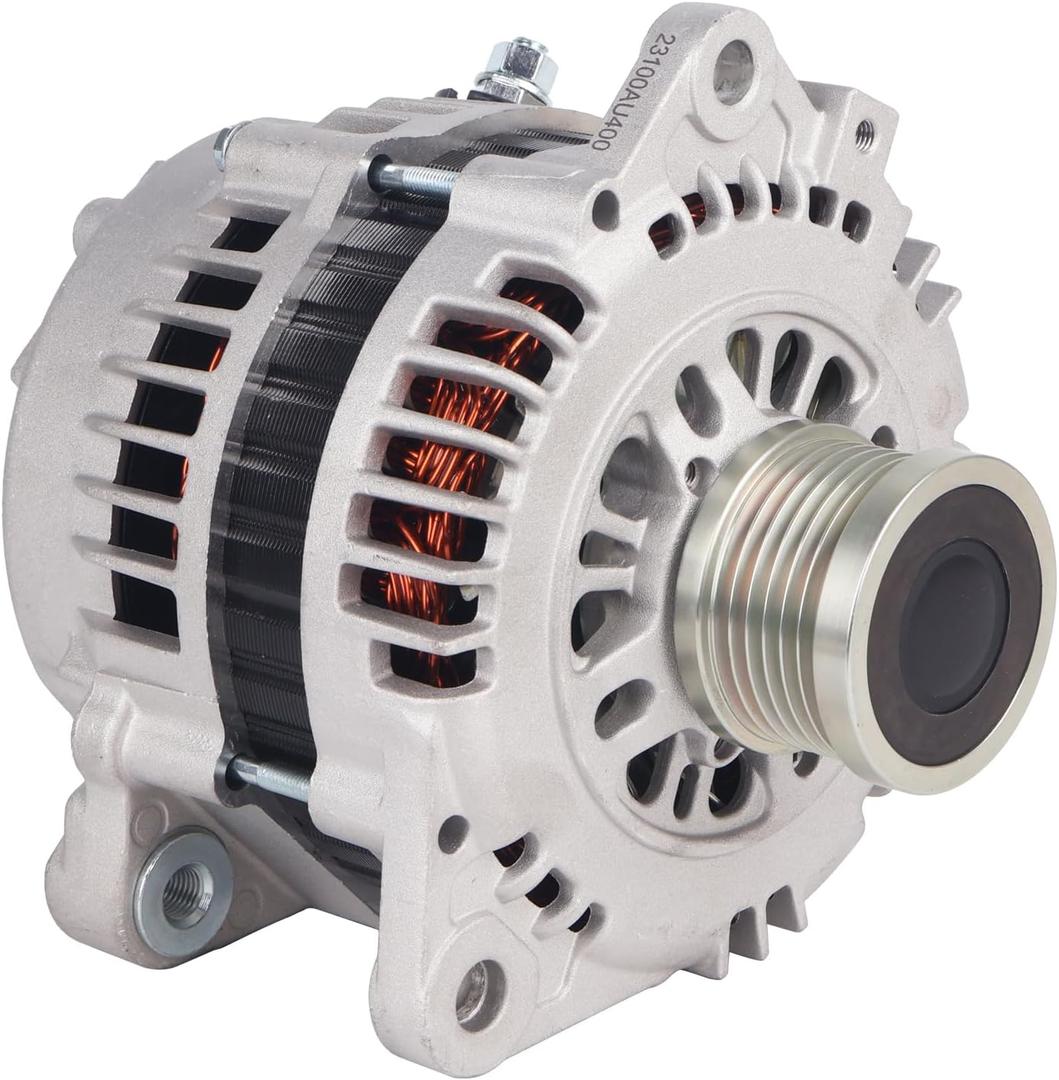 Autoround 23100AU400 Alternator Compatible with Nissan Rogue 2008-2012/ X-Trail 2005-2006, 12V 110A 6-Groove Clutch Pulley Clockwise
