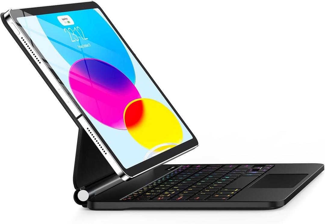 Keyboard Case for iPad 11th (A16) & 10th GenerationMagic-Style Backlit Keyboard with Multi-Touch Trackpad  Floating Cantilever Stand  Magnetic Case for iPad 11 inch &10th Gen 10.9 inch (Black)