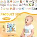 Fun Baby Iron on Transfers, 36 PCS Onesie Decorating Kit Baby Shower, Funny Heat Transfer Stickers, Iron on Decals for T Shirts Hoodie Bibs Bodysuit Clothing DIY Crafts