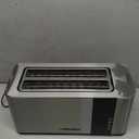 Mueller UltraToast Full Stainless Steel Toaster 4 Slice, Long Extra-Wide Slots for Bagels and Waffles, 6 Browning Levels, LED Display, Cancel/Defrost/Reheat Functions & Removable Tray, Kitchen Gadgets