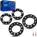 KAX 6x5.5 Wheel Spacers 1 inch, Lug Centric Wheel Spacers with M14x1.5 Studs 108mm Hub Bore,4Pcs Spacers fit for Silverado 1500, Sierra 1500, Tahoe, K1500, Yukon, Suburban 1500 (Black)