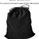 Black Velvet Cremains Urn Bag for Human Ashes - for Use Inside The Urn - Size 12" X 16" (380 Cubic Inches Capacity) - Includes a Resealable PE Material Ashes Storage Bag (Black, X-Large)