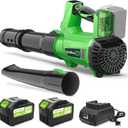 Cordless Leaf Blower with 2 6.0Ah Batteries and Charger, 540CFM/170MPH Battery Powered Leaf Blower, 6 Speeds, Lightweight Electric Leaf Blowers for Lawn Care, Patio, Dust and Leaves Cleaning 2025 (Green)