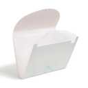 U Brands 13 Pocket Poly Expandable File, 13" x 9.65" x 1.5", Muted Prep Blue Stripes, Letter Size