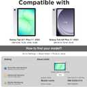 ProCase 2 Pack Screen Protector for Galaxy Tab A11 Plus 2025 / Tab A9 Plus 11 Inch 2023, HD Tempered Glass 9H Film Guard for Tab A11+ / A9+ 5G 11"