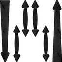 skysen Magnetic Garage Door Decorative Faux Hinges Handles Accents Hardware Kit Black(cxckls-2 Pack)