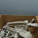 JOYIN 5 FT Halloween Skeleton Life Size, Stayable Posable Skeleton Decor, Full Body Movable Joints Giant Skeletons for Halloween Decoration Outdoor, Haunted House Prop, Spooky Scary Graveyard Party