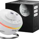 Ainael Galaxy Projector, Star Projector Home Planetarium Space Ceiling Starry Sky Night Light with Light Strip, Meteor and Galaxy Projector for Kid Adult Bedroom Christmas Gift (White)