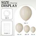 2 x DECOCKRAT 130PCS SandWhite Balloons, Latex Balloon Different Sizes 18/12/10/5 Inch, Helium Balloons with Ribbon, Party Balloon Set for Birthday Wedding Graduation Anniversary Baby Shower Decoration