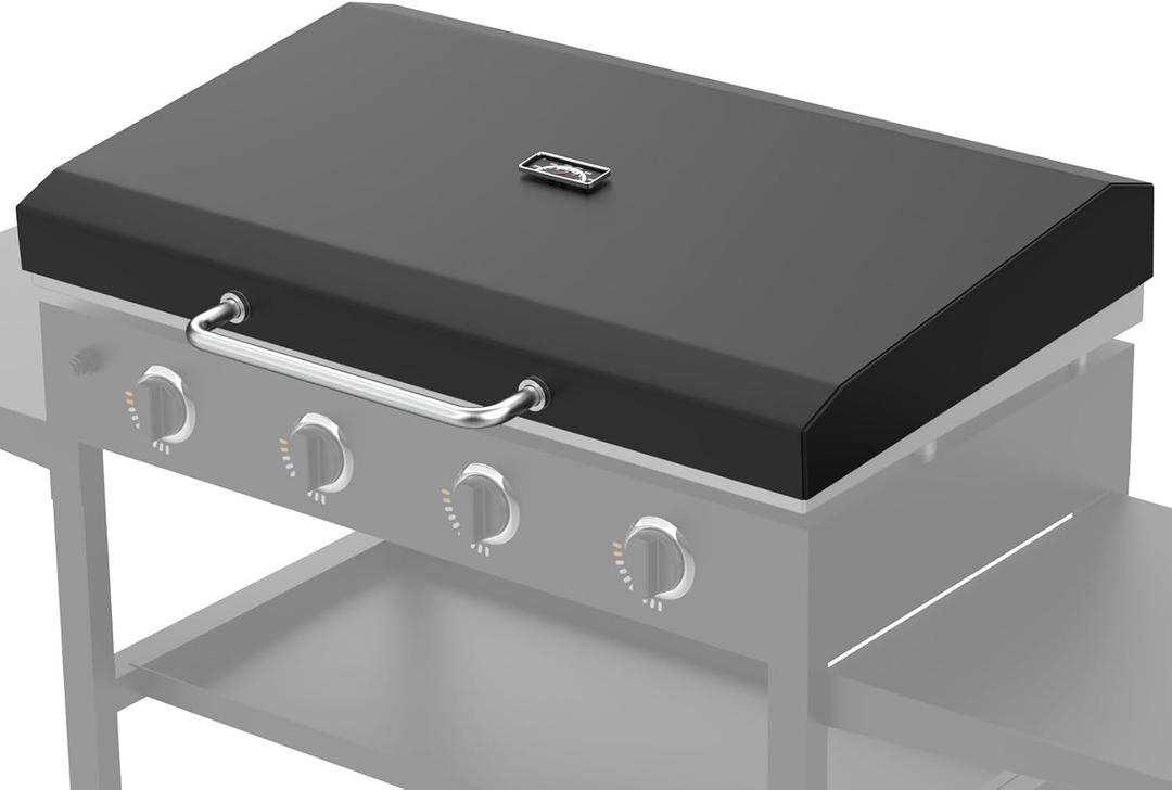 Upgraded Griddle Hinged Lid w/Thermometer for Blackstone 36" Griddle, 36 Inch Griddle Lid Cover Replacement Parts for Blackstone 1554, 2177, 1863, 2151, 1825, 2122, 1818, 1866, 1565, 1841, 1560, 2149