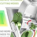 ONCE FOR ALL Safe Mandoline Slicer, Multi Vegetable Chopper, Potato Slicer for Kitchen, 4 Modes 100+ Presets Adjustable Thickness, French Fry Cutter (5 in 1 Green)