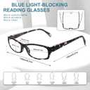 5 Pack Computer Reading Glasses Men and Women Anti Eyestrain Blue Light Blocking Glasses for Reading (5 Mix-2, 3.00)