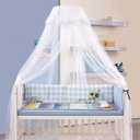 Joylife Baby Net Baby Toddler Bed Crib Dome Canopy Netting (White)