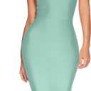 houstil Women's V Neck Halter Fishtail Bandage Bodycon Dress Party (Palegreen, XS)