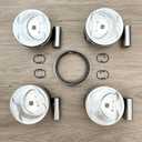 4X +0.50 MM oversize Piston & Rings Compatible with Hyundai Sonata Kia Sorento Optima 2.4L Replacement for 23040-2G500, 23410-2G500, 23410 2G501, 234102G501 (Oversize +0.50MM)