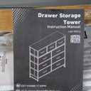 9-Drawer Dresser for Bedroom, Anti-Tip Tall Storage Organizer Chest of Drawers with Wooden Top and Metal Frame Fabric Bins for Closet, Living Room, Hallway, Entryway, Light Gray, 11.8"D x 39.4"W x 40"H