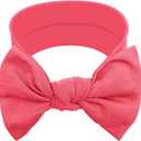 Baby Girl Headbands-Infant,Toddler Cotton Handmade Hairbands with Bows Child Hair Accessories (Hot Pink)