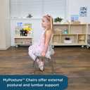 Children’s Factory MyPosture Plus 8" Chair, Gray with Chrome Legs, 2 Pack, Stackable Ergonomic Seating Solution for Classrooms and Homeschools, Size: 8" Seat, 13.5"D x 11.25"W x 18.5"H
