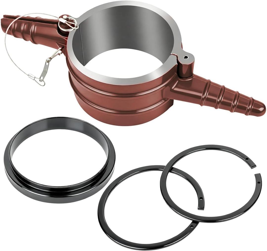 7040 Piston Ring Compressor Tool with Adapter and Anti-Polishing Ring, Compatible with Cummins ISX/QSX 15, Caterpillar 3400, 3406, 3408, 3412 and C-15, Piston Ring Compressor Kit with 5.4" bore