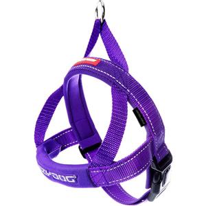 EzyDog Quick Fit Dog Harness – No Pull Harness for Training, Everyday Walking, and Easy Control - Adjustable Fit, Reflective, and Padded (Large, Purple)