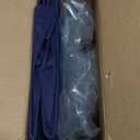 Household Essentials Fabric Storage Bins 6 Piece Set, Strong Poly-Woven Fabric, Sturdy Chipboard Sides, Grommet Front Handle, Stackable and Foldable, Classic Design, Navy