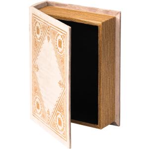 Decorative Vintage Book Shaped Trinket Storage Box, Off White