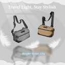 Leaper Small Crossbody Bags for WomenLightweight Fanny Packs with Adjustable Shoulder Strap - Water-resistant Nylon Sling Bag for Men - Fashion Cross Purse for Travel Everyday - Grey (Gray)