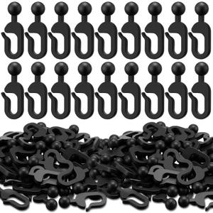 100 Pack Plastic Hooks for Gazebo Curtains and Mosquito Netting Accessories Black Mosquito Curtain Track Hooks for Outdoor Hotel 100 Pack Plastic Hooks for Gazebo Curtains and Mosquito Netting Accessories Black Mosquito Curtain Track Hooks for Outdoor Hotel