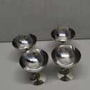 Ice Cream Bowl, 7 Oz Stainless Steel Footed Dessert Cups Ice Cream Cup Small Cute Sundae Bowl for Dessert, Sundae, Pudding, Salad, Snack, Cocktail, Condiment, Trifle (4, Tall)