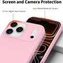 Compatible with iPhone 17 Pro Case, Shockproof Liquid Silicone Protective Phone Case with Soft Anti-Scratch Microfiber Lining Ultra Slim Drop Protection Phone Cover(Pink)