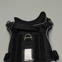 rabbitgoo Tactical Dog Harness Medium Sized Dog, No Pull Military Service Vest with Handle & Molle, Easy Control for Training Walking, Adjustable Reflective Straps, Black, M