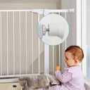 Mumeasy 4 Pack Baby Gate Wall Protector Extender Pressure Mounted Child Safety Gate Extension Kit Extends 0.864.1 in, Protects Walls & Doorways from Pet & D Gates, Works on Stairs & Door, White