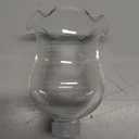 4E's Novelty Clear Glass Votive Cups with Peg - Pack of 4 - Tulip Votive for Candelabra Candle Holder, Home Interior Candle Sconce Glass Replacement Parts, Shabbat Candle Oil Lamp (3.25" Tall)