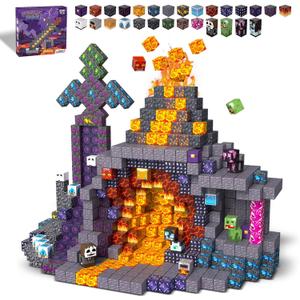 200PCS Magnetic Building Blocks for Kids, STEM Educational Magnet Stacking Toys for Age 3-5 4-8 8-12, Sensory Play Montessori Toys for Boys and Girls, Creative Construction Gift Ideas for Children